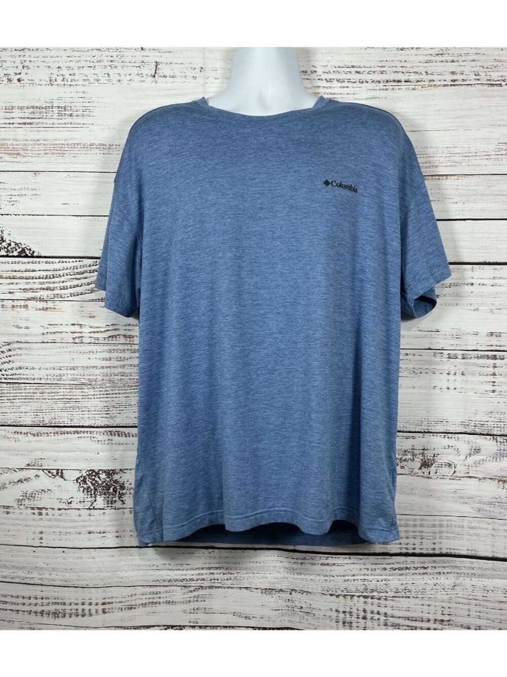 Columbia Blue Crew Neck Omni Wick Short Sleeve Top